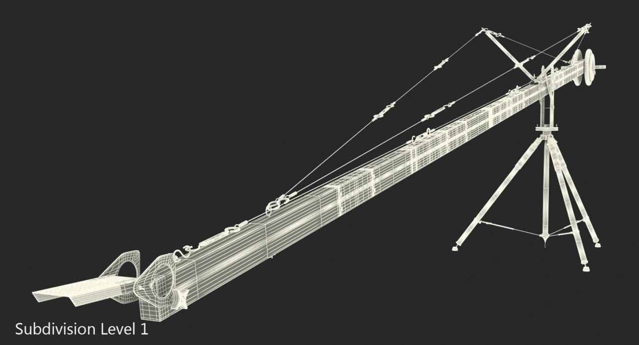 Camera Crane Rigged 3D model