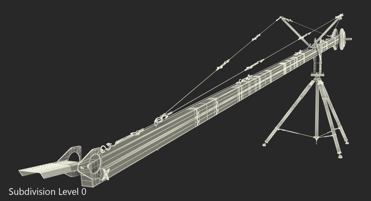 Camera Crane Rigged 3D model