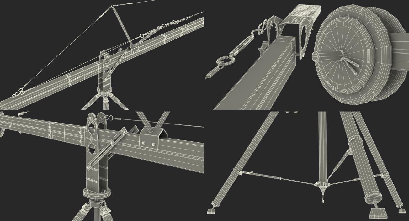 Camera Crane Rigged 3D model