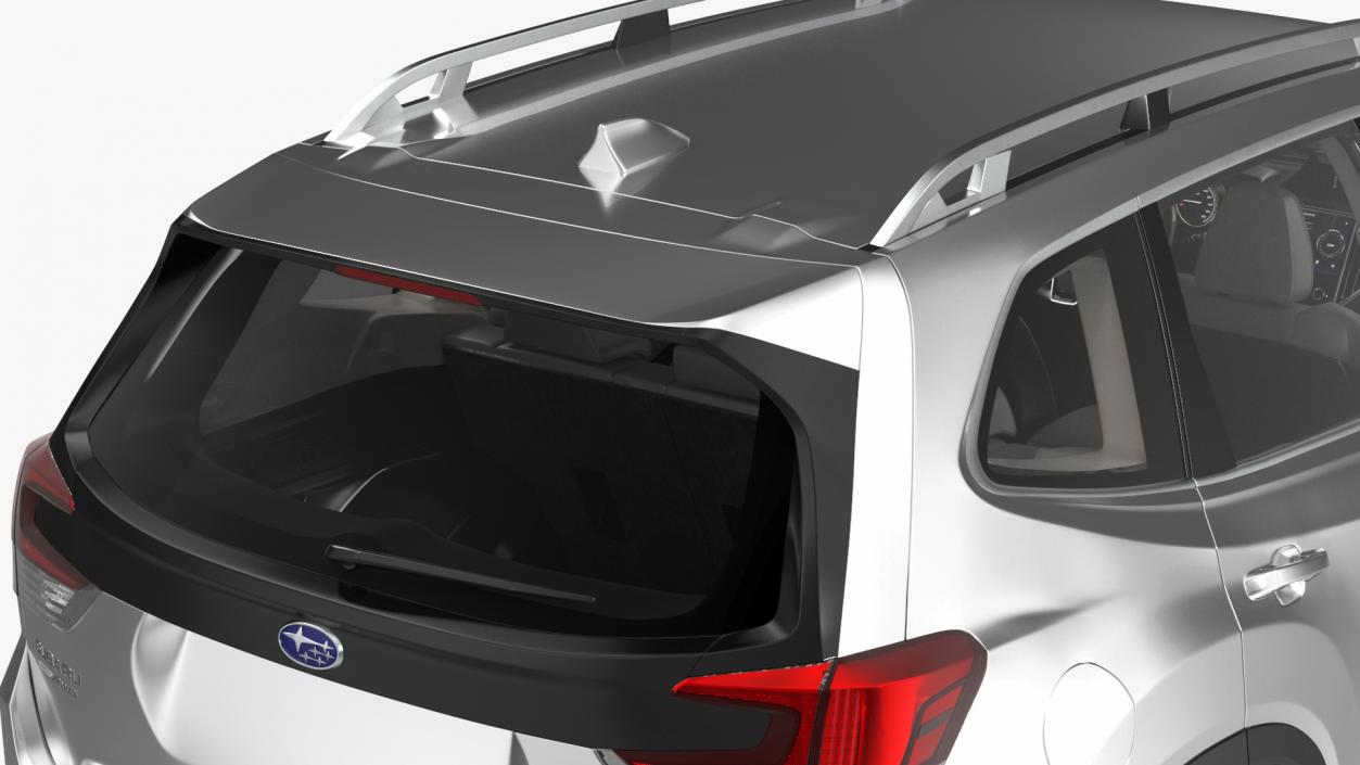 3D Subaru Forester 2022 White Rigged model