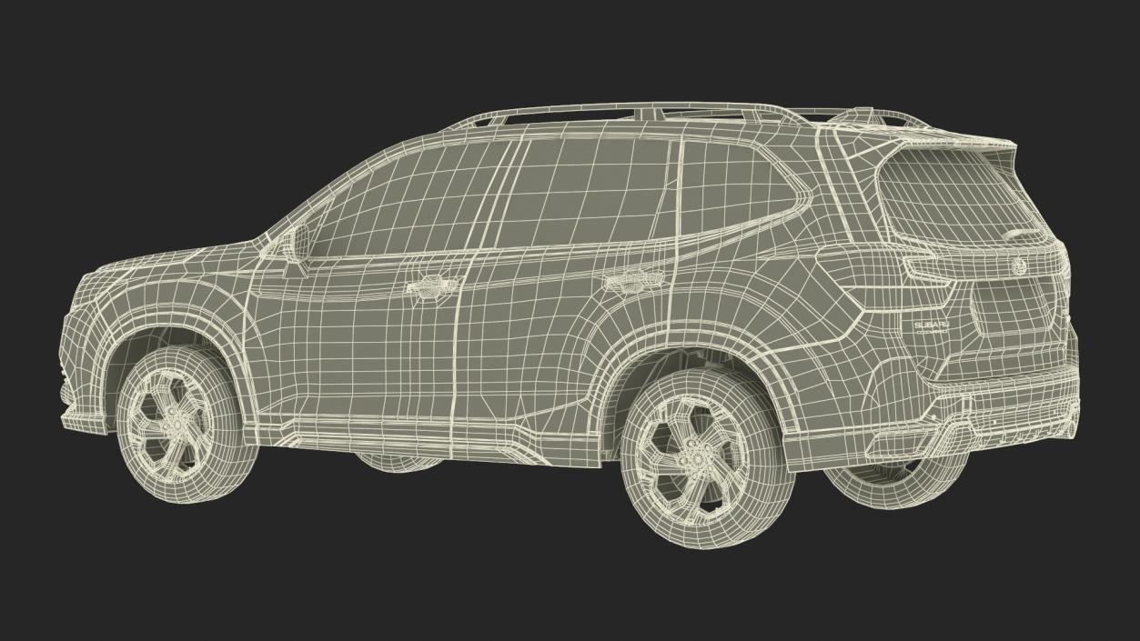 Subaru Forester 2022 White Rigged for Cinema 4D 3D