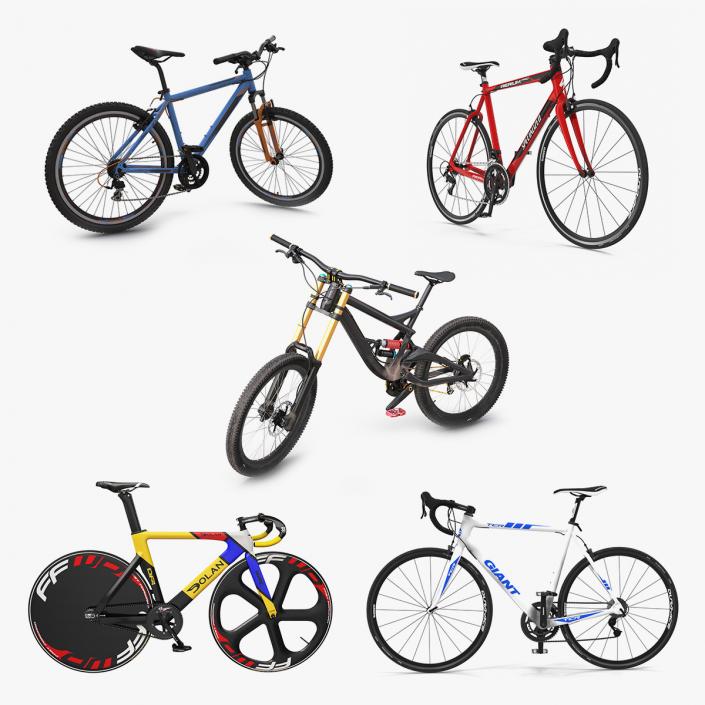 3D Rigged Bicycles 3D Models Collection 3 model