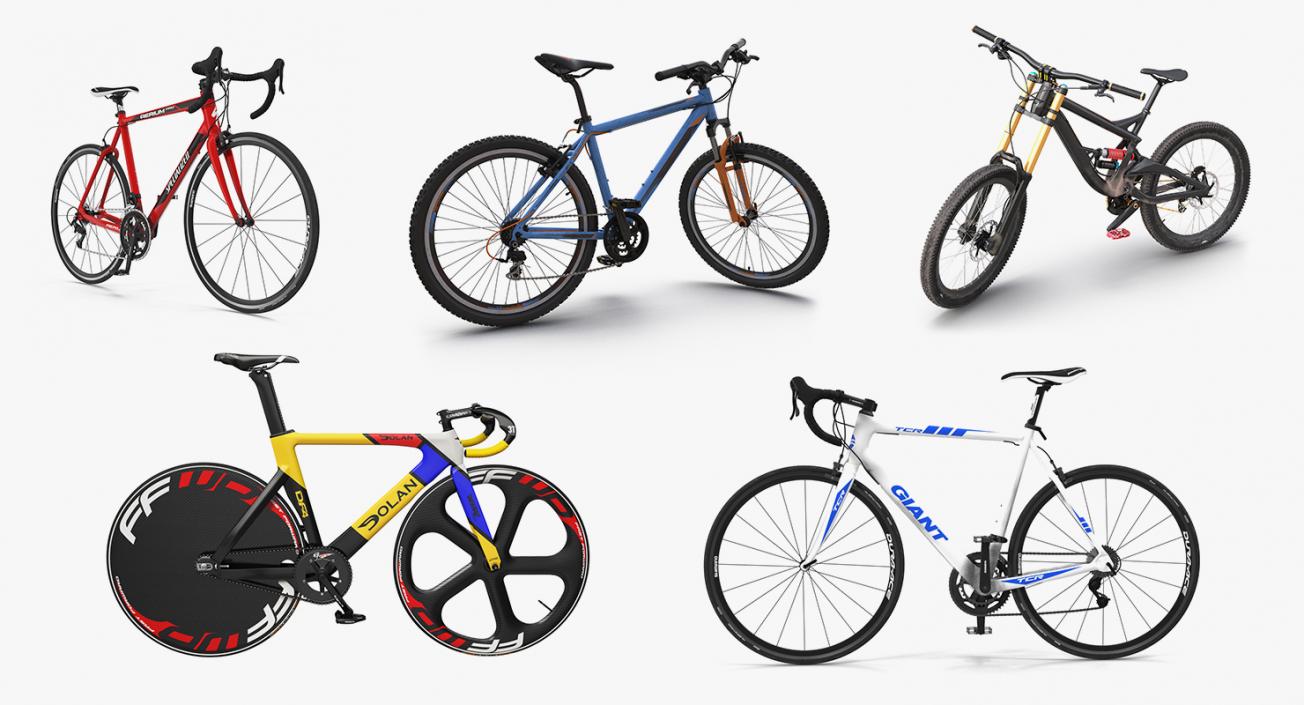 3D Rigged Bicycles 3D Models Collection 3 model