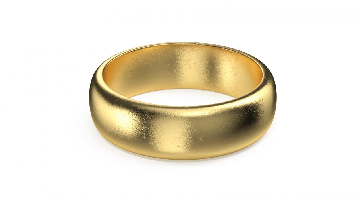 Gold Wedding Ring 3D