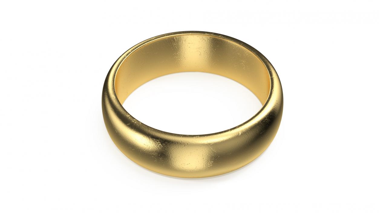 Gold Wedding Ring 3D