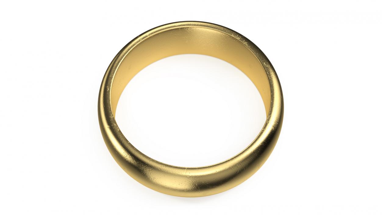 Gold Wedding Ring 3D