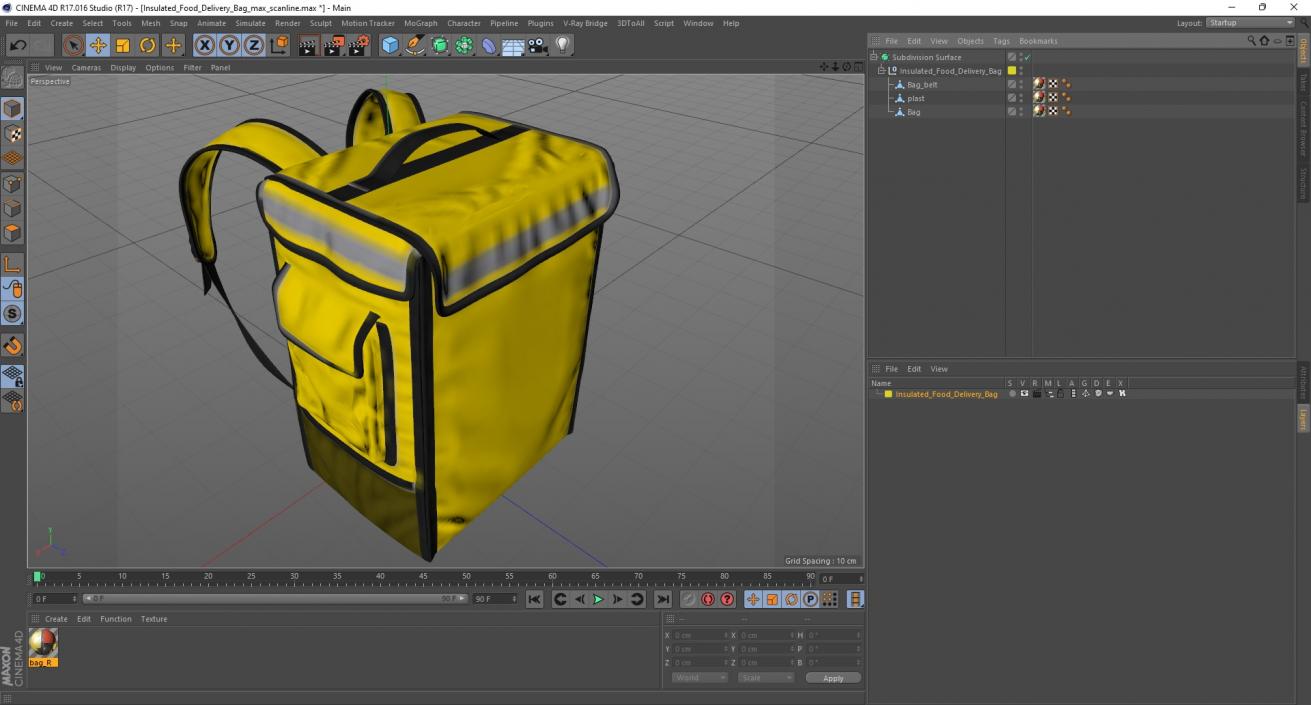 Insulated Food Delivery Bag 3D