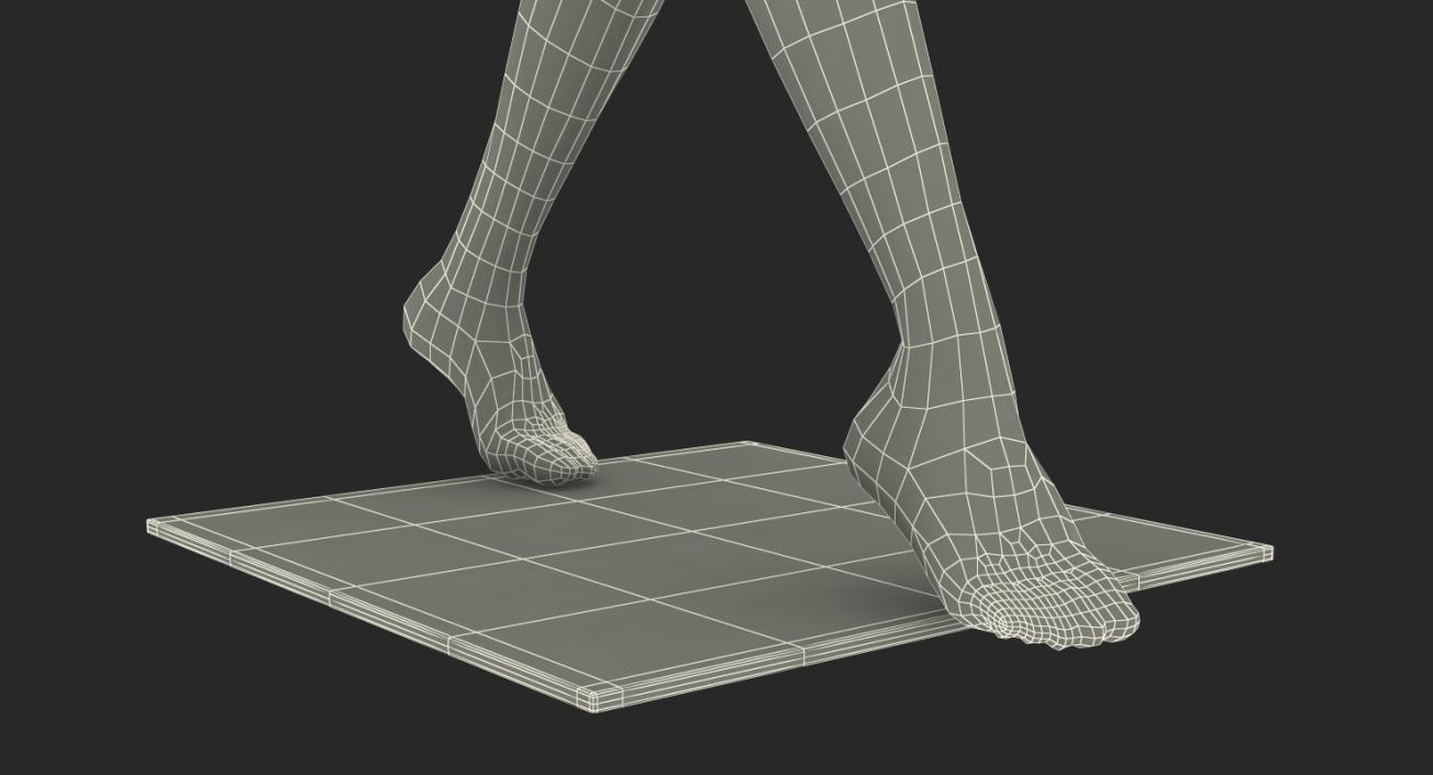 3D Female Dark Grey Mannequin Rigged model