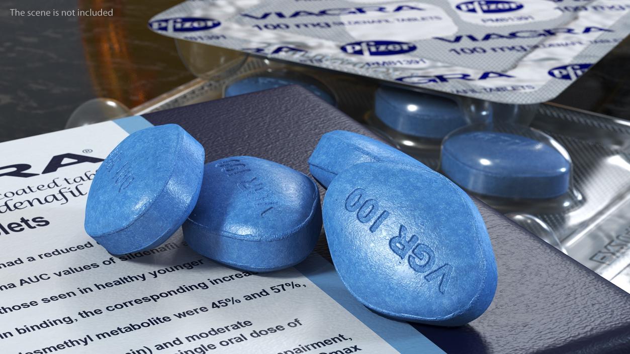 3D Bunch of Viagra Pills