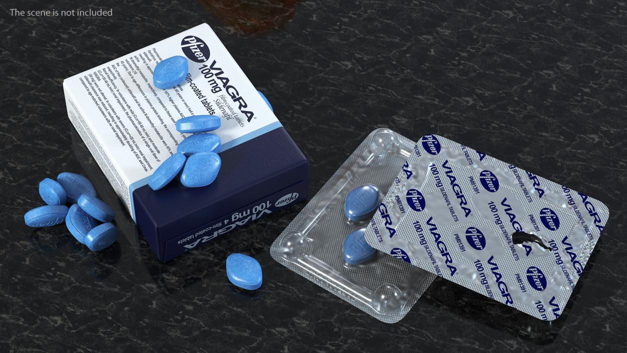 3D Bunch of Viagra Pills