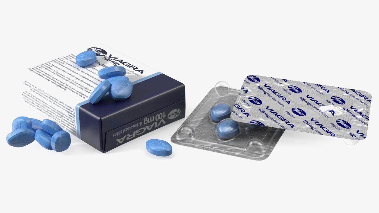 3D Bunch of Viagra Pills