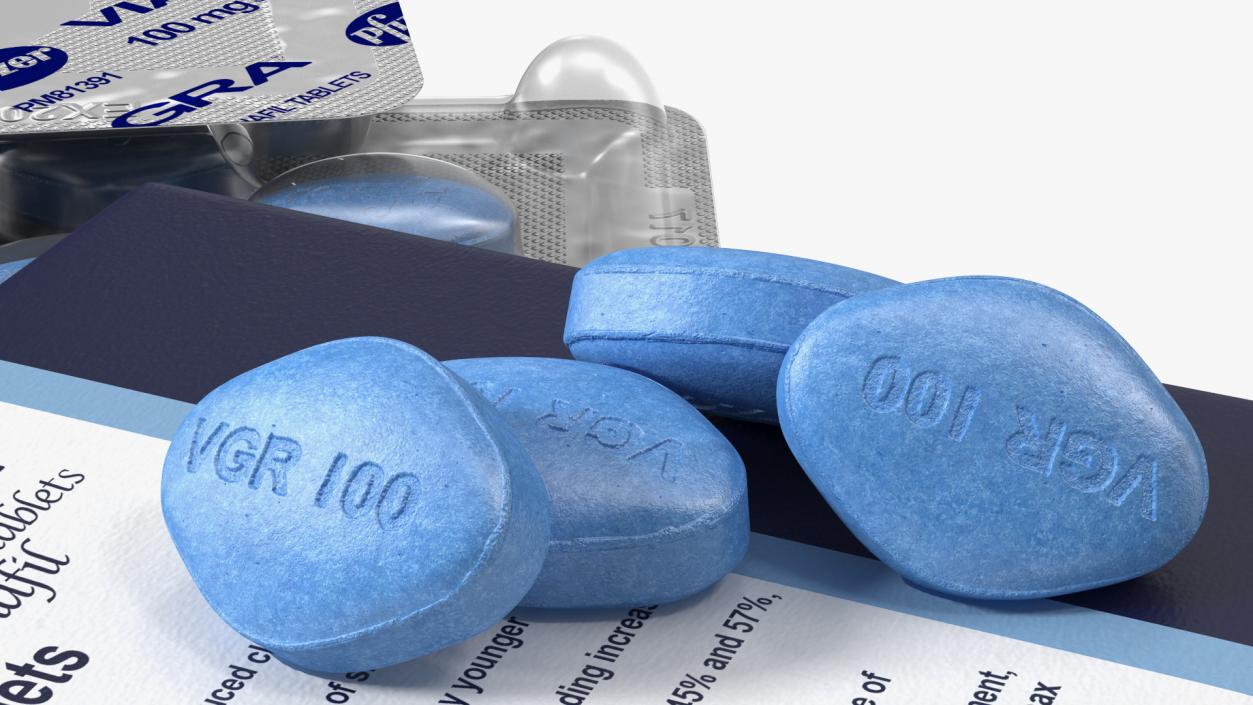 3D Bunch of Viagra Pills