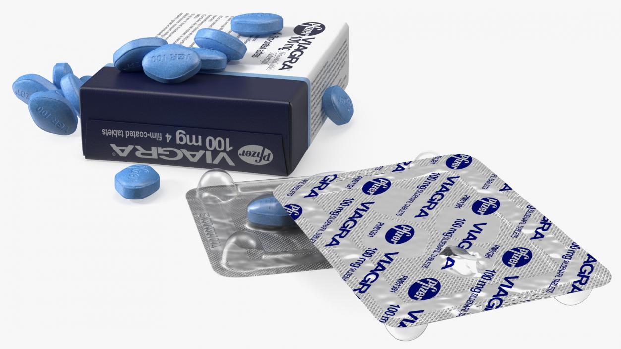 3D Bunch of Viagra Pills