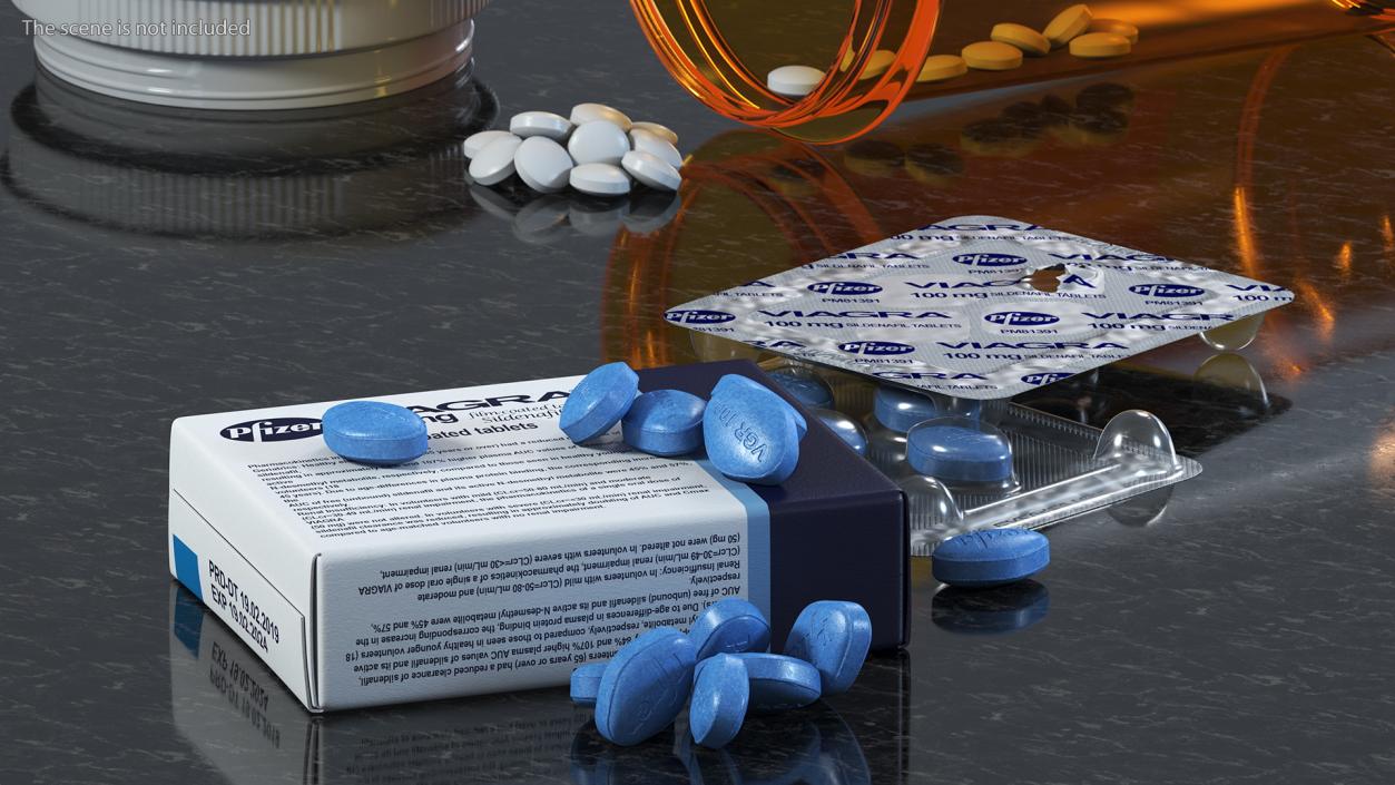 3D Bunch of Viagra Pills