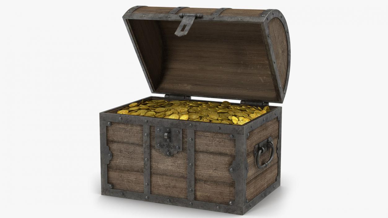 3D model Open Treasure Box Collection 4