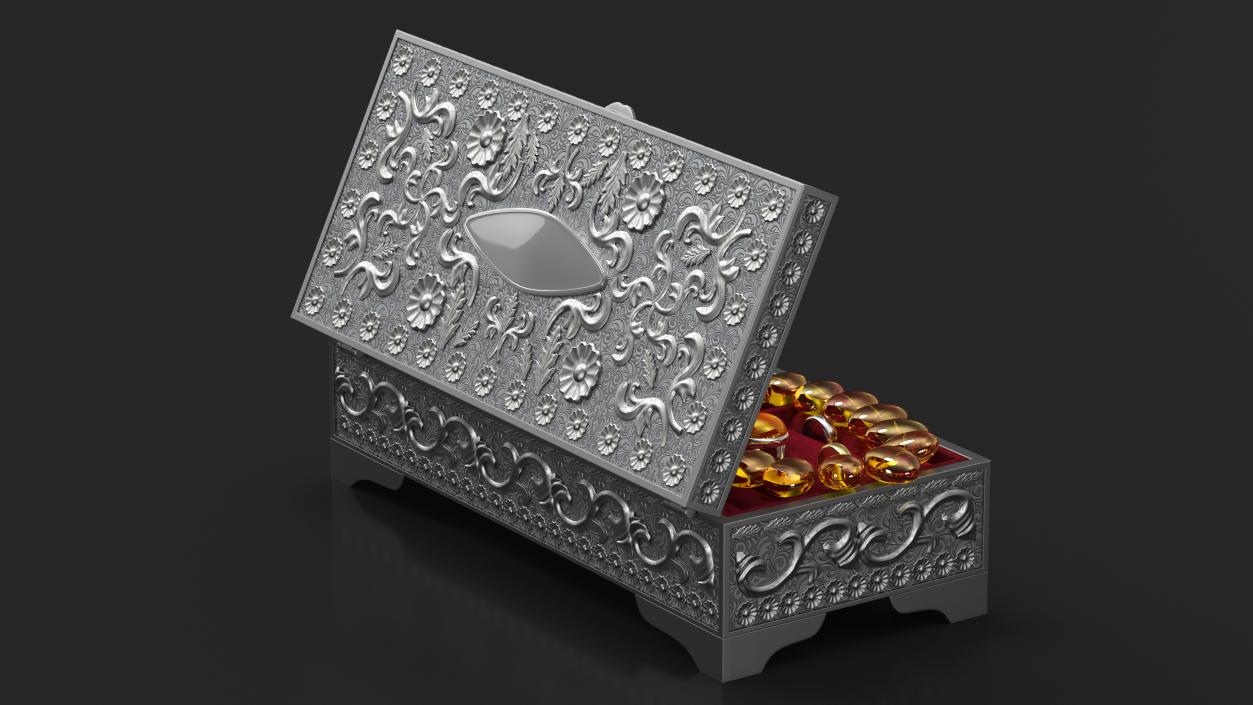 3D model Open Treasure Box Collection 4