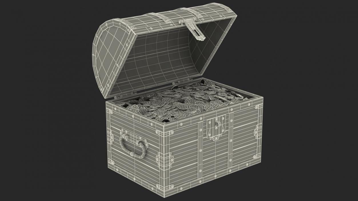 3D model Open Treasure Box Collection 4