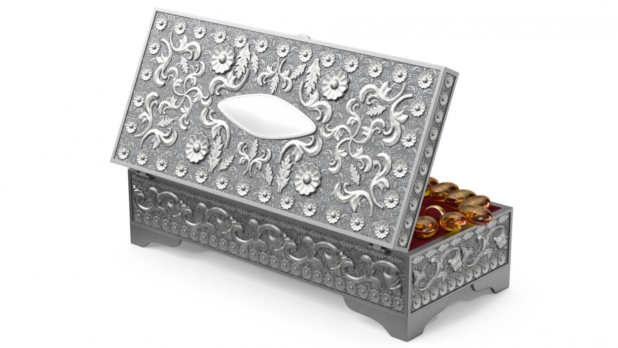 3D model Open Treasure Box Collection 4