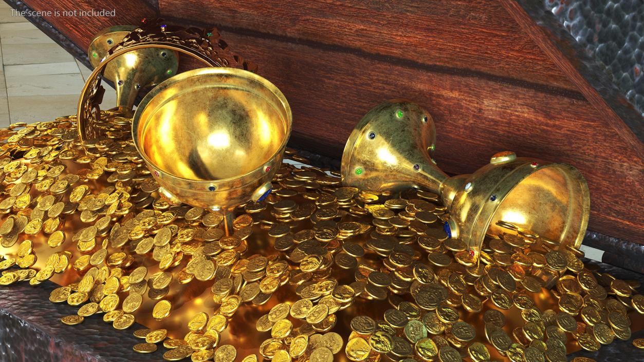 3D model Open Treasure Box Collection 4