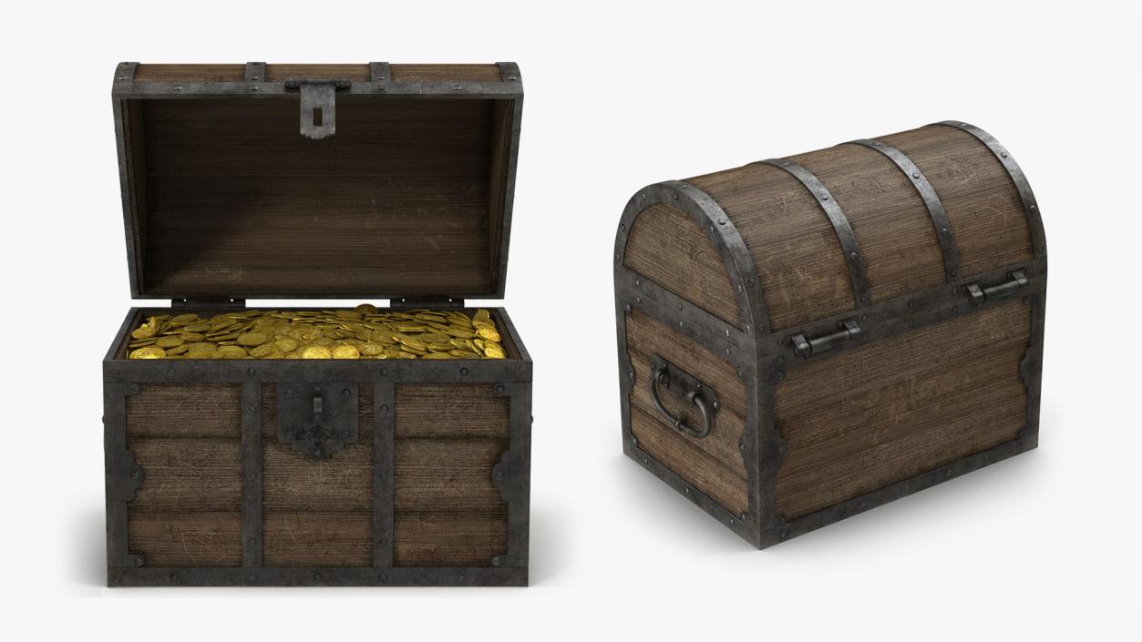 3D model Open Treasure Box Collection 4