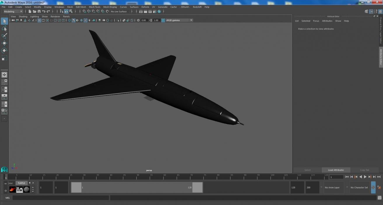 Air Drone Kamikaze Black 3D model