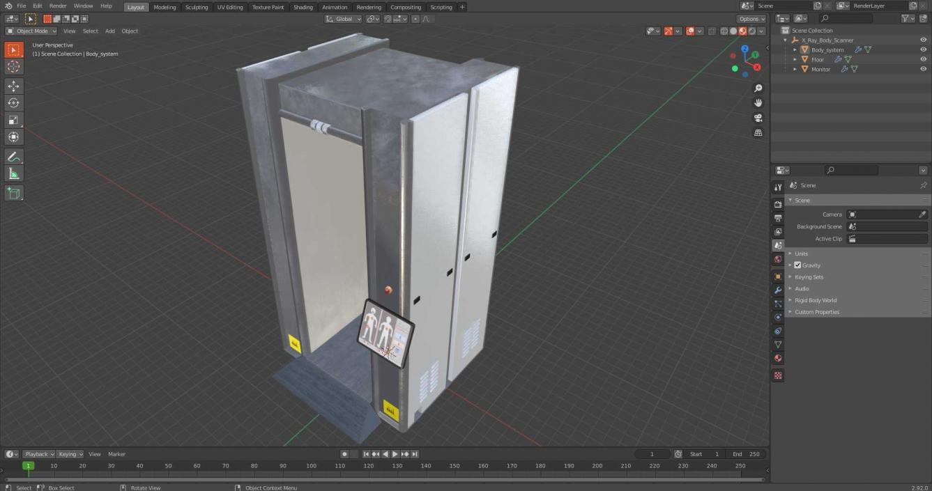 3D X-Ray Body Scanner model