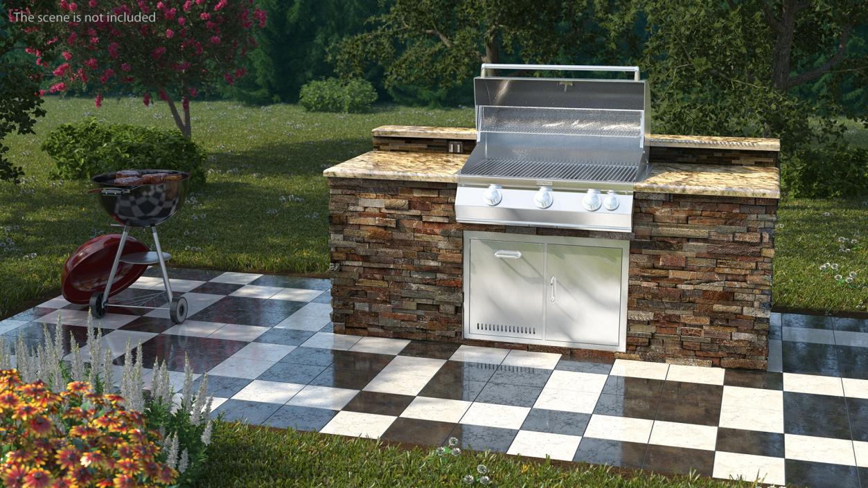 FireMagic Built in Outdoor Grill 3D