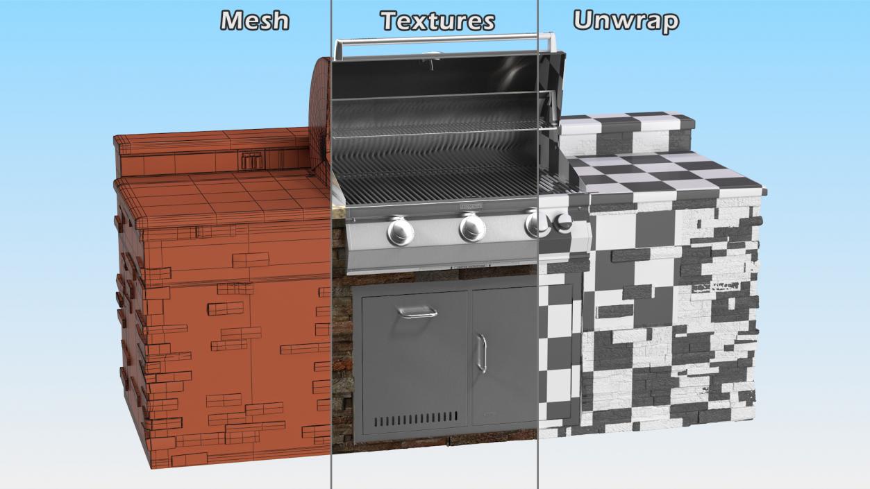 FireMagic Built in Outdoor Grill 3D