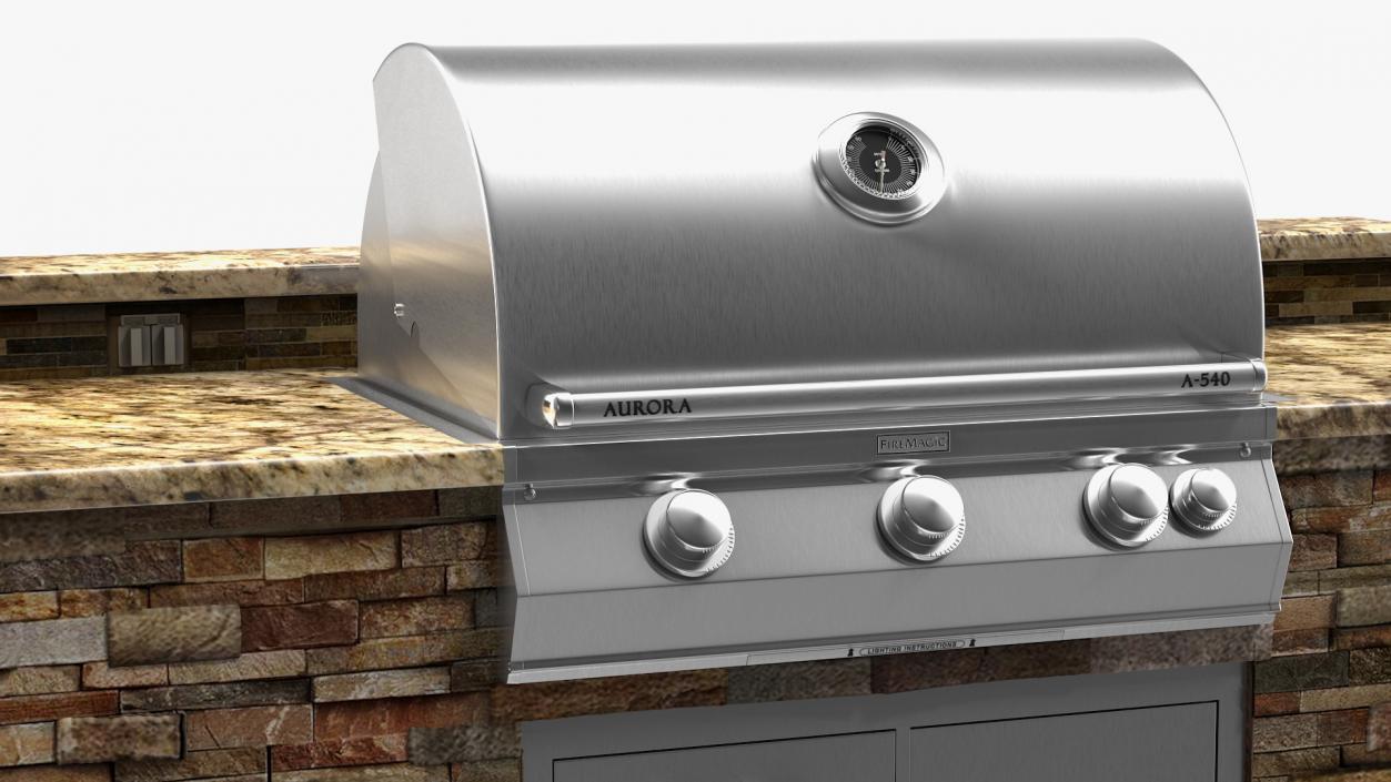 FireMagic Built in Outdoor Grill 3D