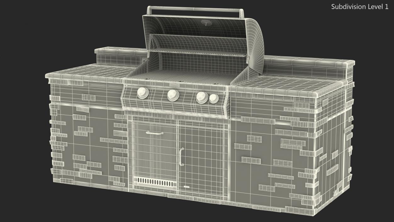 FireMagic Built in Outdoor Grill 3D