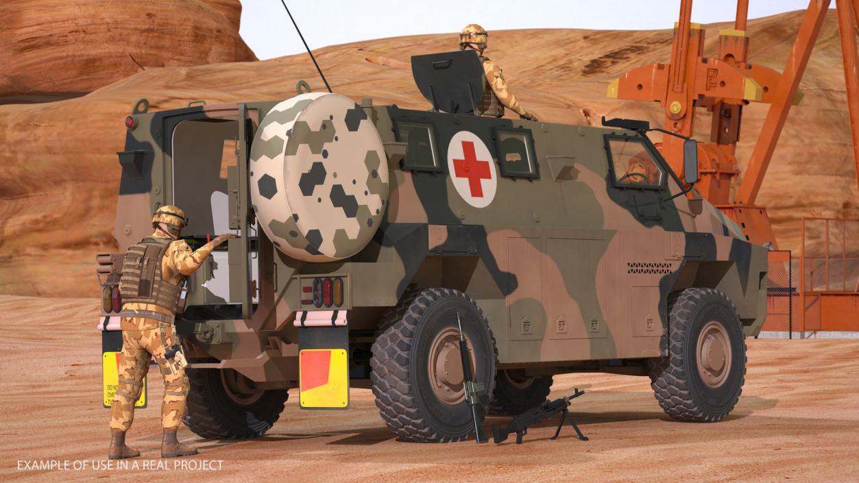 3D model Bushmaster 4x4 Camo Medic