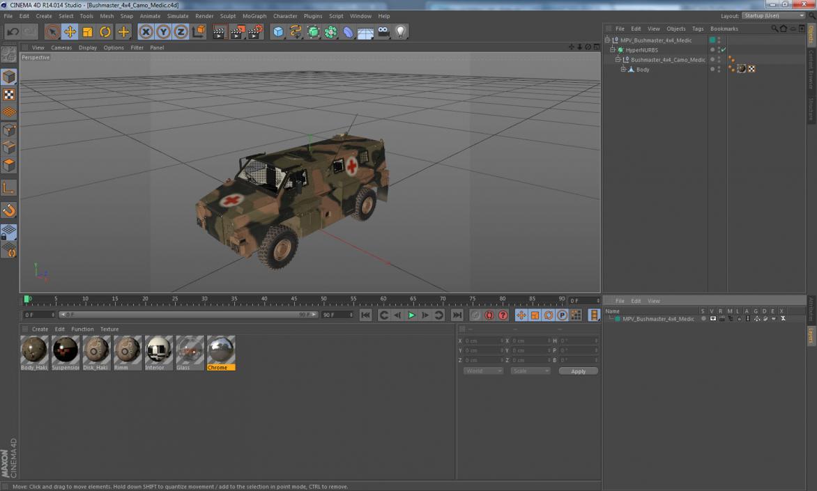 3D model Bushmaster 4x4 Camo Medic