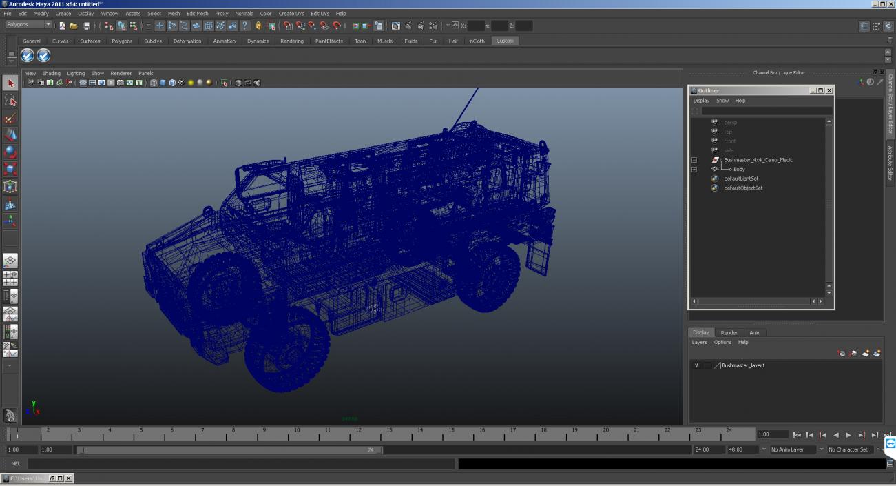 3D model Bushmaster 4x4 Camo Medic