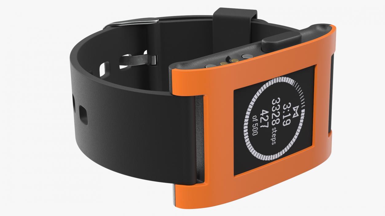 3D Included Pebble Smart Watch with Strap model