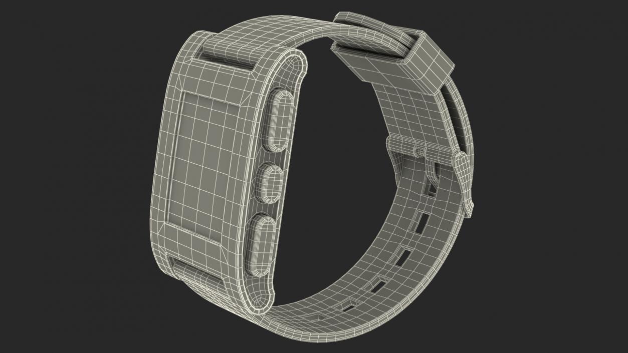 3D Included Pebble Smart Watch with Strap model