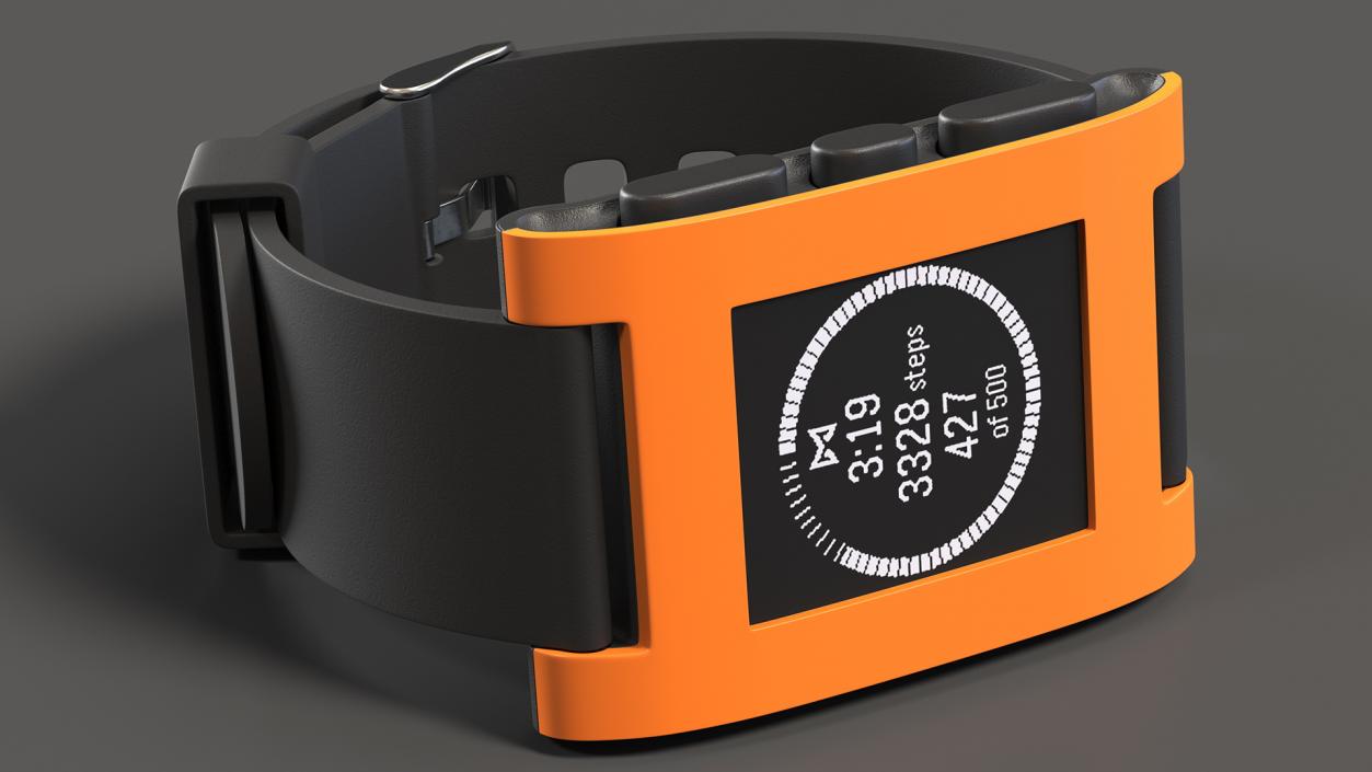 3D Included Pebble Smart Watch with Strap model