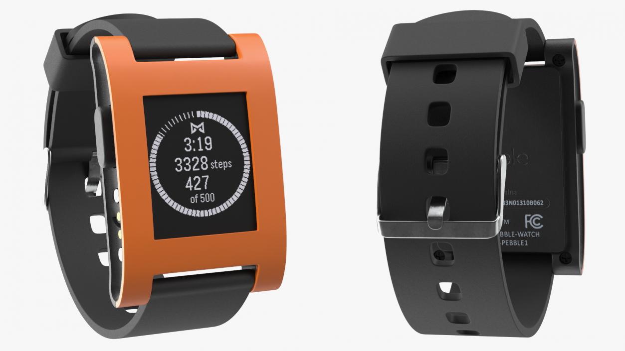 3D Included Pebble Smart Watch with Strap model