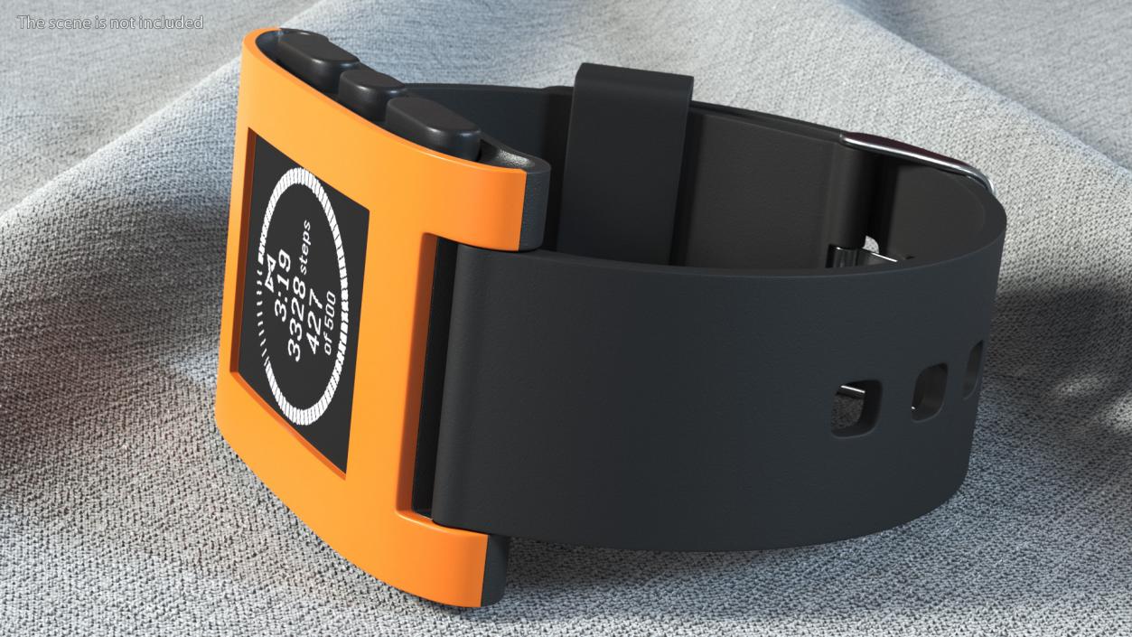 3D Included Pebble Smart Watch with Strap model