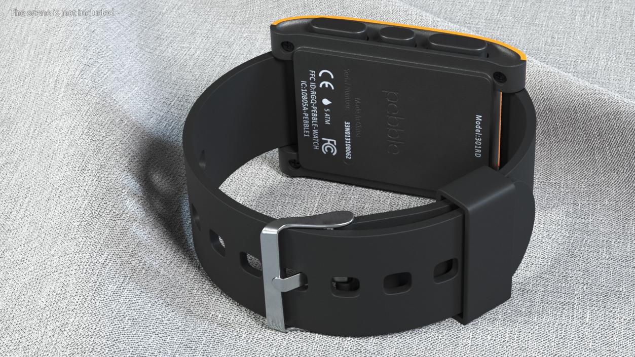 3D Included Pebble Smart Watch with Strap model