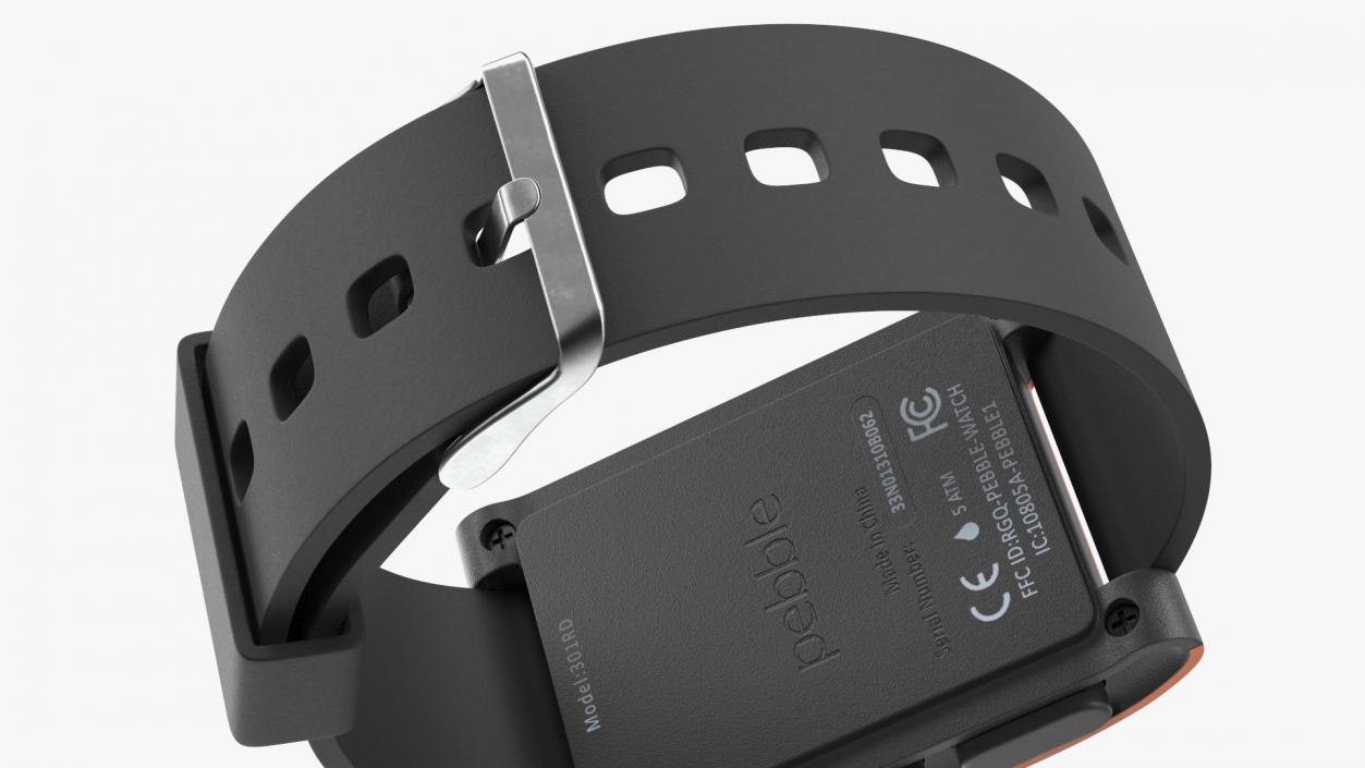 3D Included Pebble Smart Watch with Strap model