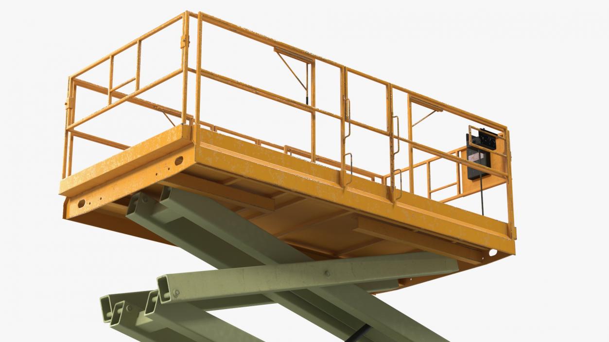 3D Scissor Lift Platform Rigged model