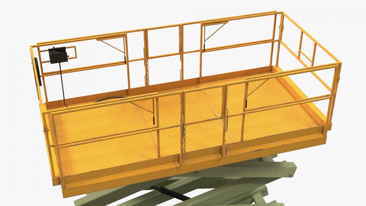 3D Scissor Lift Platform Rigged model