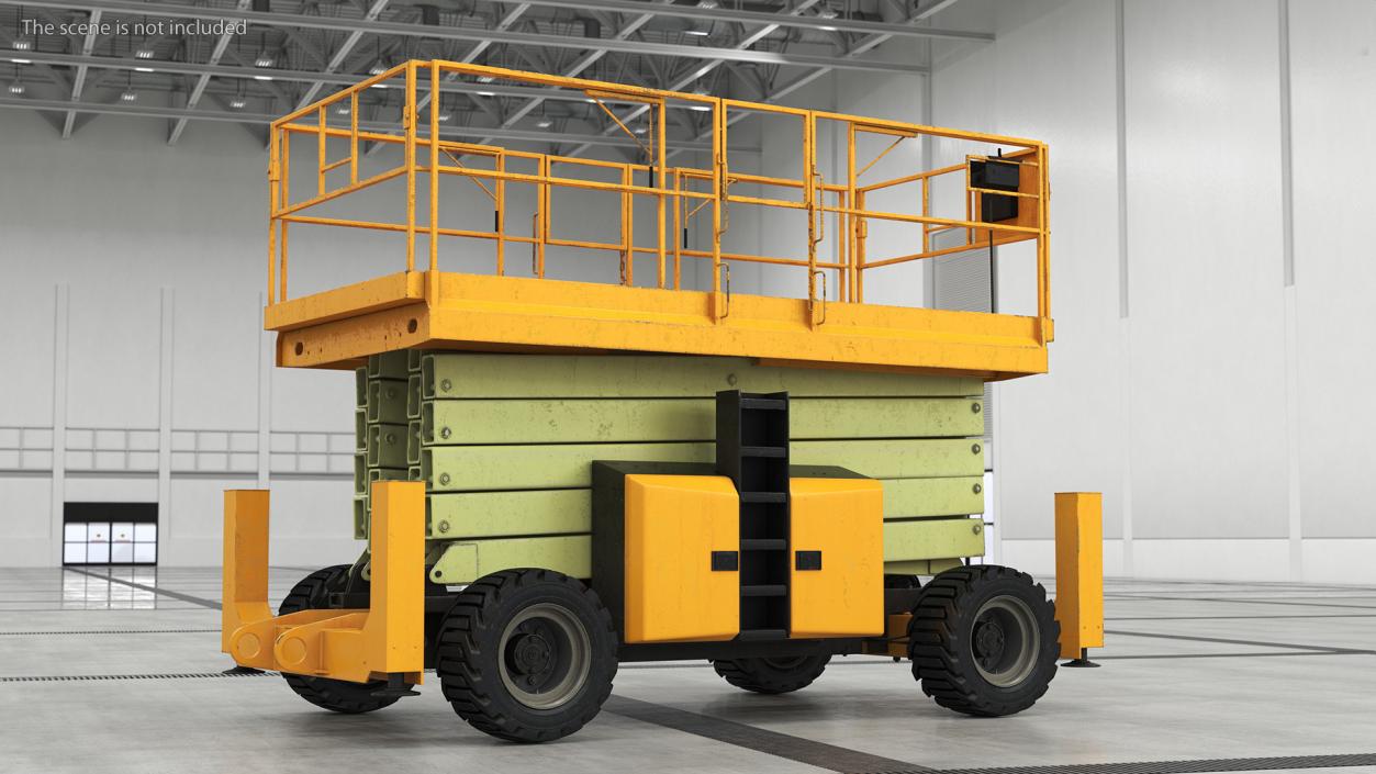 3D Scissor Lift Platform Rigged model