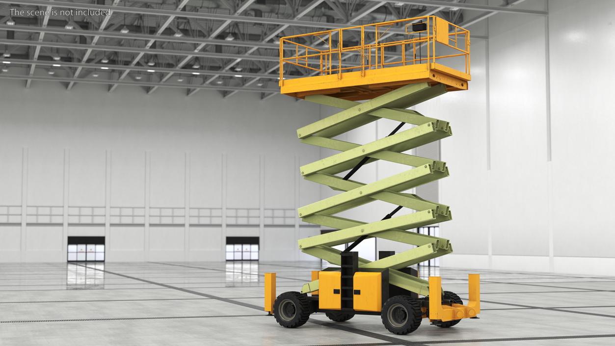 3D Scissor Lift Platform Rigged model