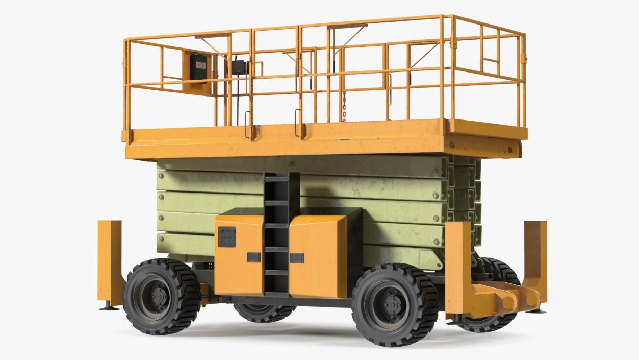 3D Scissor Lift Platform Rigged model