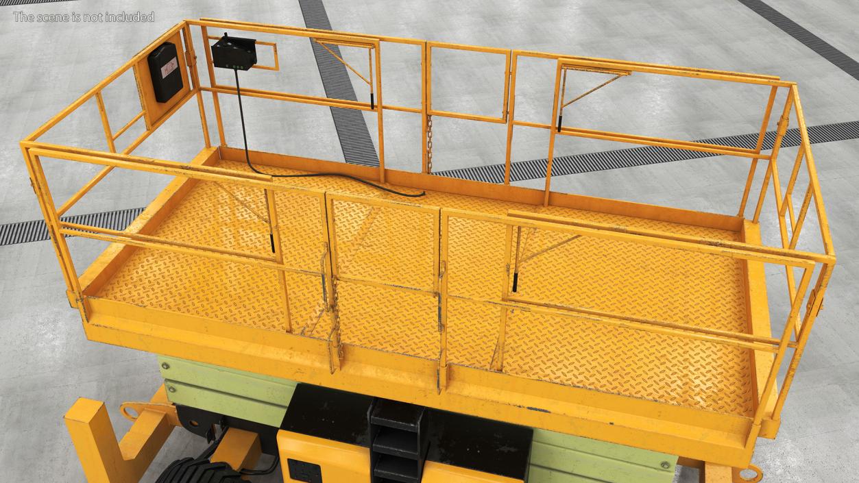 3D Scissor Lift Platform Rigged model