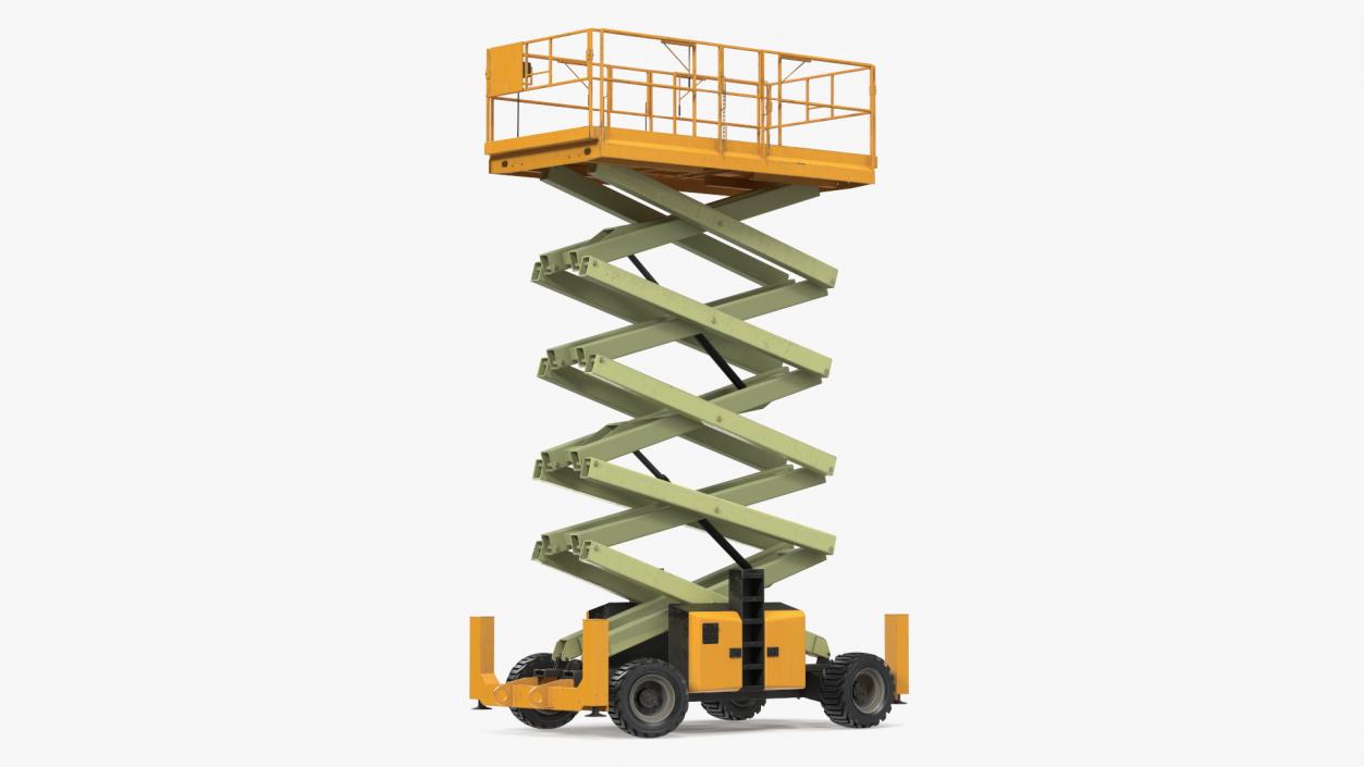 3D Scissor Lift Platform Rigged model