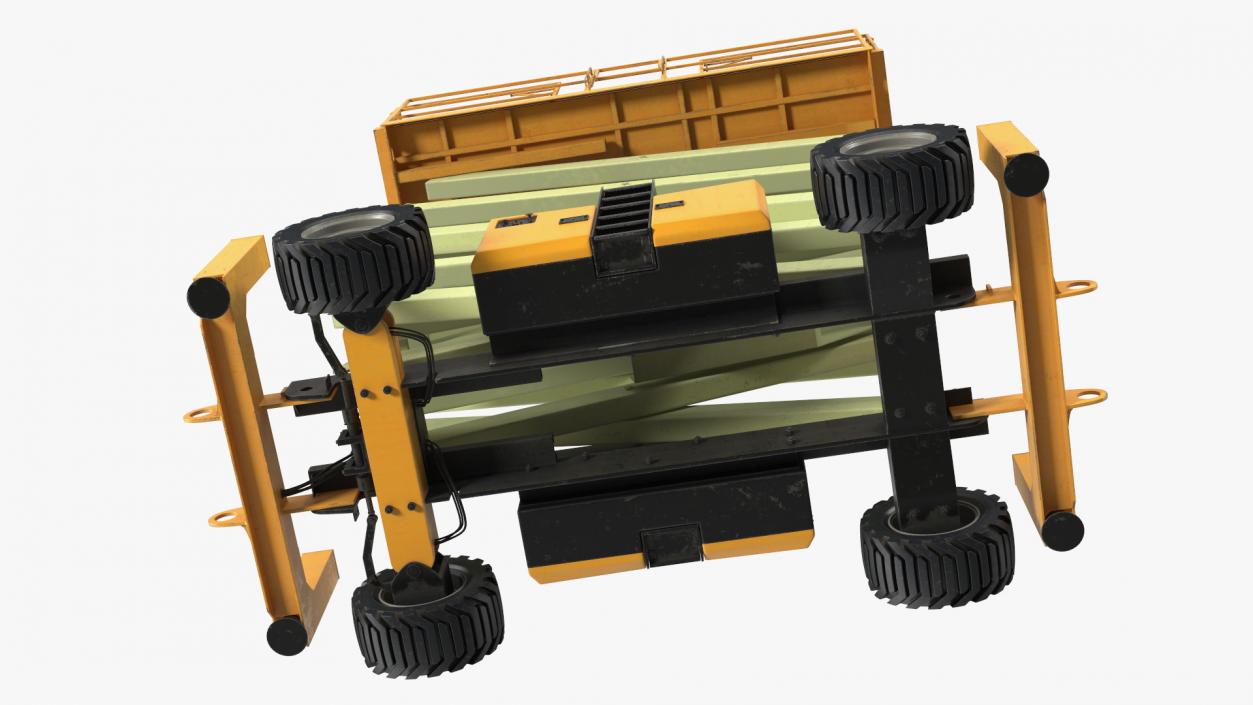 3D Scissor Lift Platform Rigged model