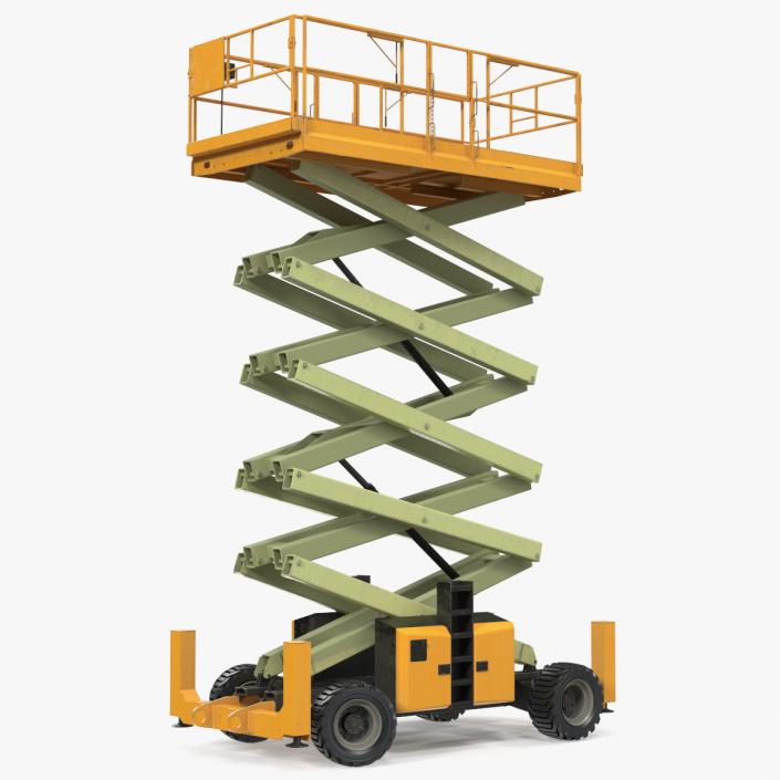 3D Scissor Lift Platform Rigged model