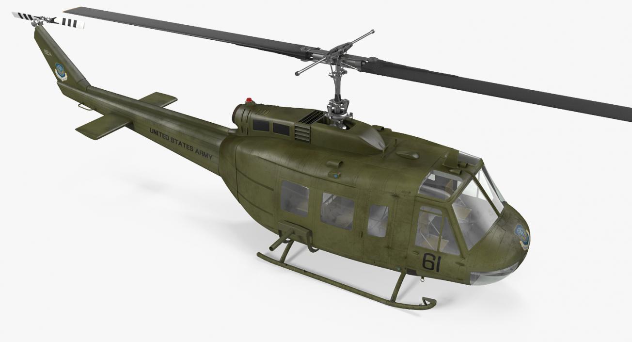 3D Military Utility Helicopter Bell UH-1 Iroquois